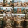 Digital backdrops for photographers, High-resolution digital backdrops, Portrait photography backgrounds, boho backdrops