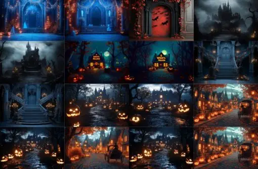 halloween digital backgrounds, backdrops, halloween photography
