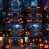halloween digital backgrounds, backdrops, halloween photography