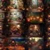 halloween digital backgrounds, backdrops, halloween photography